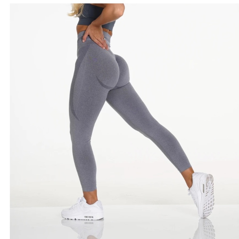 Grey contour seamless leggings